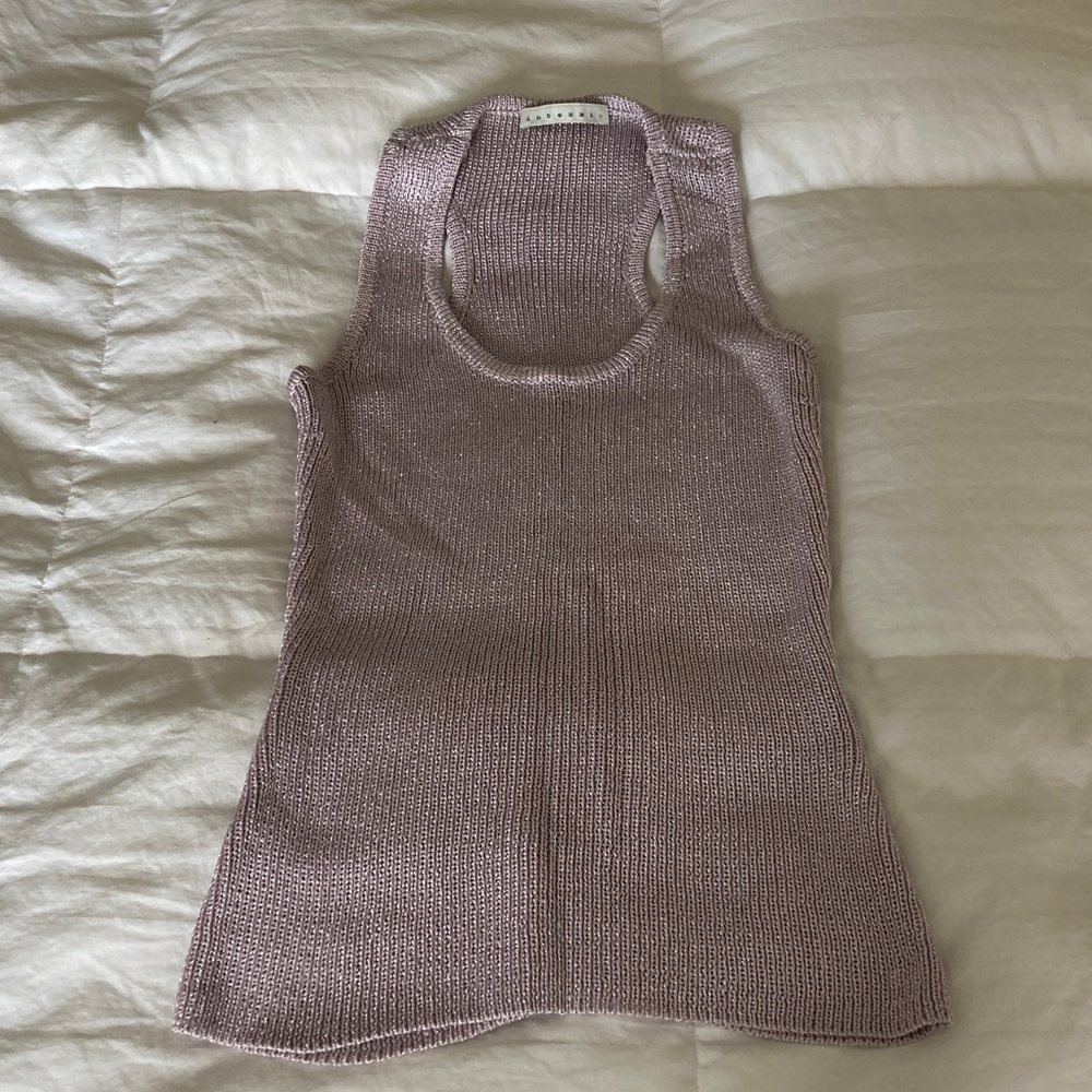 INTERMIX Pink Knit Tank Top